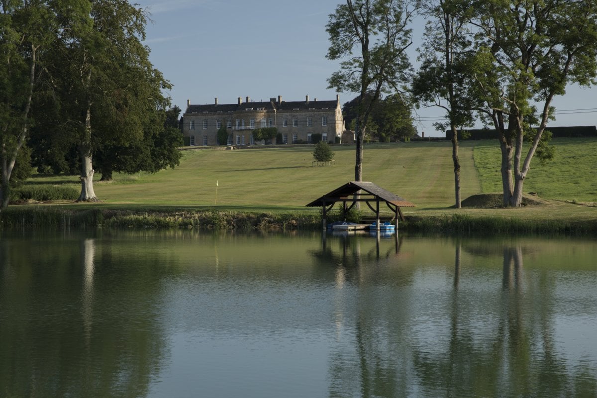 View of North Cadbury Court from the lake